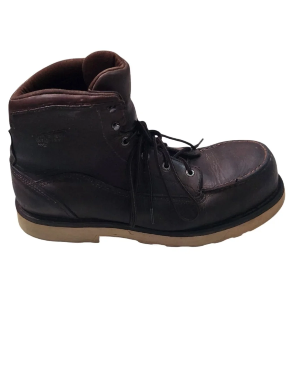 Red Wing Shoes Brown Leather Work Boots with Tan Sole